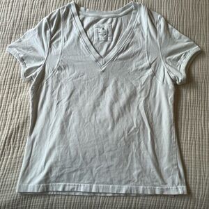 FP Movement by Free People White V-Neck Short Sleeve Tee